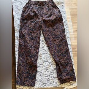Vintage Multicolored Paisley Pants